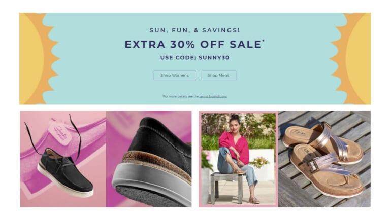 Clark’s | Extra 30% Off Shoes for Men & Women