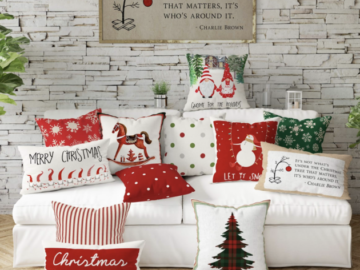 Home for Christmas Pillow Covers for $7.99 shipped!