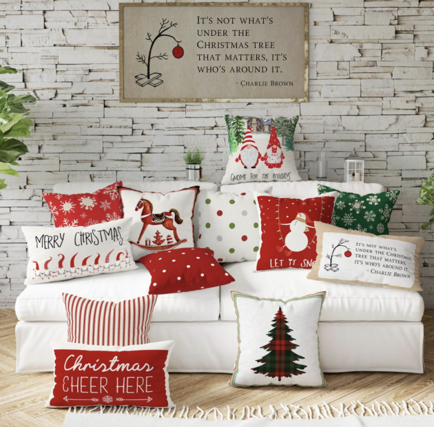 Home for Christmas Pillow Covers for $7.99 shipped!