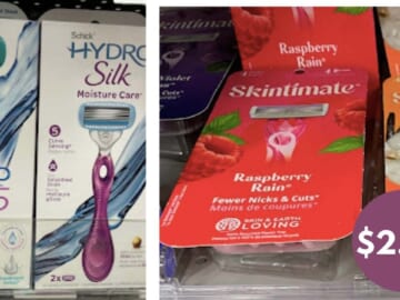 $2.24 Schick & Skintimate Razors at Walgreens