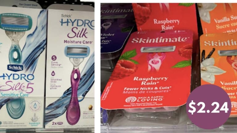 $2.24 Schick & Skintimate Razors at Walgreens