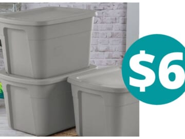 Room Essentials 18gal Storage Tote for $6