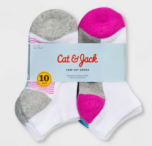 Cat & Jack Kids Socks 10-Count Packs only $5.24!