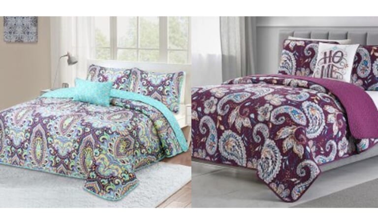 King Size 3-Piece Quilt Set For $19.54