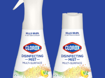 2-Pack Clorox Spray Bottle & Refill Lemon Orange Blossom Disinfecting Mist Kit as low as $6.33 After Coupon (Reg. $17) + Free Shipping! – $3.17 per 16 Fl Oz Bottle! LOWEST PRICE!