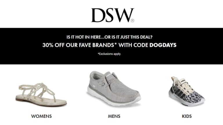 DSW Code | 30% Off Favorite Brands + Free Shipping