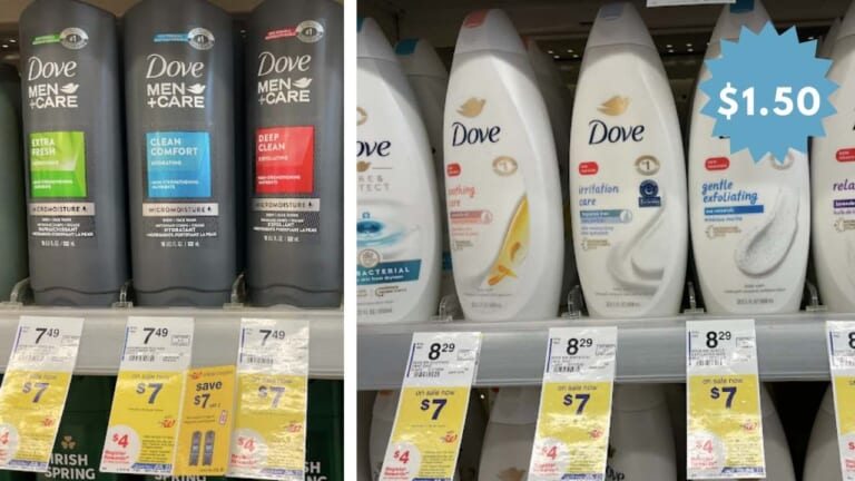 $1.50 Dove Body Wash & Bar Soap (reg. $8.29) | Walgreens Deal