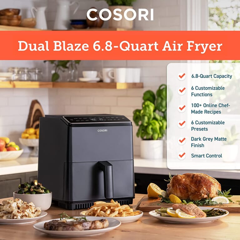 COSORI Dual Blaze Air Fryer $129.99 Shipped Free (Reg. $179.99) – Only $4 more than Prime Day! See Cathy’s Video Review