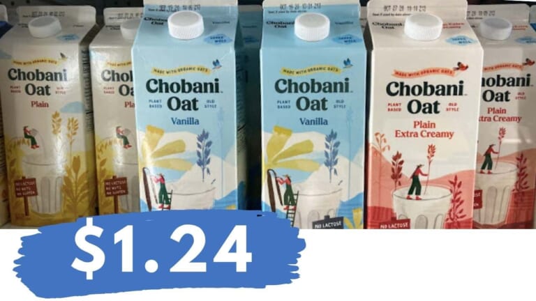 Get Chobani Oat Milk for Just $1.24 (reg. $4.99)