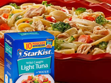 10 Pouches StarKist Chunk Light Tuna in Water as low as $7.62 Shipped Free (Reg. $11.48) – $0.76/Pouch, Does Not Need Draining