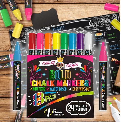 8-Pack Bold Colored Chalk Markers as low as $9.16 After Coupon (Reg. $14.88) + Free Shipping – $1.15/marker