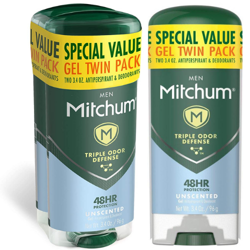 Save 25% on 2-Pack Mitchum Triple Odor Defense Antiperspirant Deodorant Stick for Men as low as $3.29 After Coupon (Reg. $5.48) + Free Shipping – Just $1.64/Stick, With 48-Hour Protection