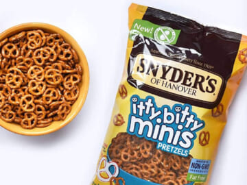 FOUR Snyder’s of Hanover, Itty Bitty Minis Pretzels as low as $2.36/12 Oz Bag (Reg. $2.99) + Free Shipping + Buy 4, Save 5%