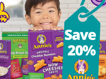 Save 20% on Annie’s Organic Bunny Graham Snacks as low as $17.80 After Coupon (Reg. $25.42) – 37¢/packet! Chocolate, chocolate chip and honey graham