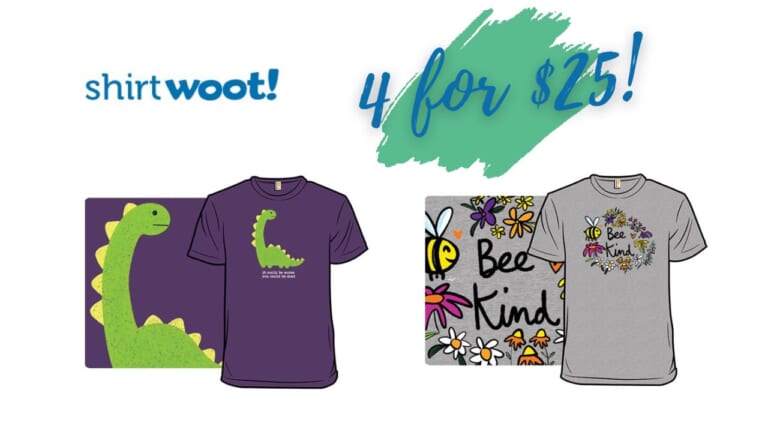 Woot! Get 4 for $25 T-Shirts + Free Shipping for Prime Members