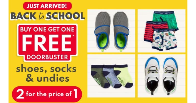 Carter’s Sale | BOGO Shoes, Socks & Undies