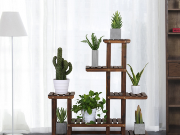 Display all Of Your Plants on this FAB Multi-Functional Plant Stand, Just $32.99