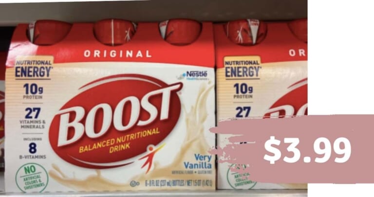 Boost Shakes 6-Pack for $3.99 at Kroger