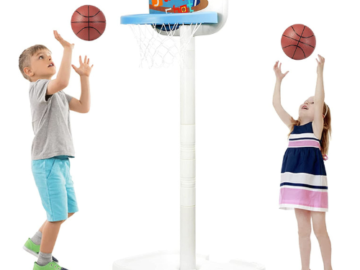 Toddler Basketball Hoop $29.50 After Code (Reg. $58.99) + Free Shipping – Adjustable Height Levels and Ring Toss!