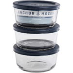 3-Pack Anchor Hocking Round Glass Food Storage Containers with Blue Lid $6.34 (Reg. $20.74) – $2.11/container! BPA-free