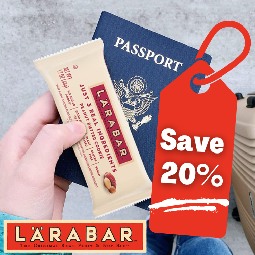 Save 20% on Larabar Gluten Free Vegan Fruit & Nut Bars as low as 92¢ per 1.7oz bar! – With 100% real ingredients and no artificial sweeteners!