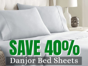 Save 40% on Danjor Bed Sheets from $22.79 After Coupon (Reg. $37.99+) – FAB Ratings! 128K+ 4/5 Stars! Fade Resistant & Machine Washable!