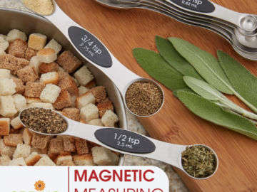 8-Count Spring Chef Dual-Sided Magnetic Measuring Spoons Set $13.97 (Reg. $25) – 32K+ FAB Ratings! Leveler Included!