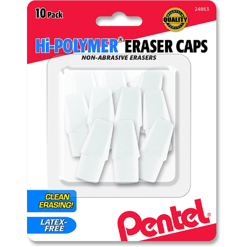 10-Pack Pentel Hi-Polymer White Cap Erasers as low as $0.92 Shipped Free (Reg. $2) – 9¢ Each!