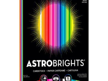 75-Count Astrobrights Assorted Spectrum Colored Cardstock Papers as low as $5.69 Shipped Free (Reg. $9) – 15K+ FAB Ratings! 8¢ per Sheet!