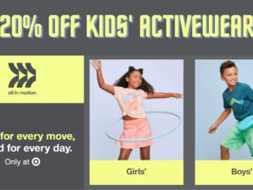 Target | 20% Off All in Motion Kids’ Clothes