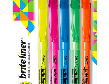 BIC Brite Liner Highlighters (5 pack) only $1.52 shipped!