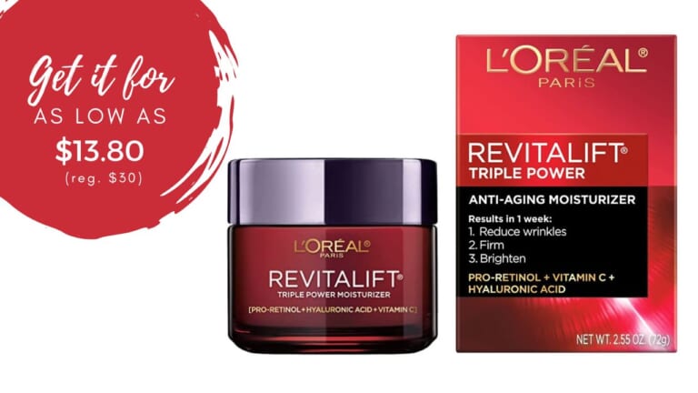 L’Oreal Paris Revitalift Moisturizer As Low As $13.80 (reg. $30)