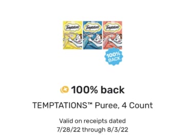 FREE Temptations Puree Cat Treats | Fetch Rewards Deal