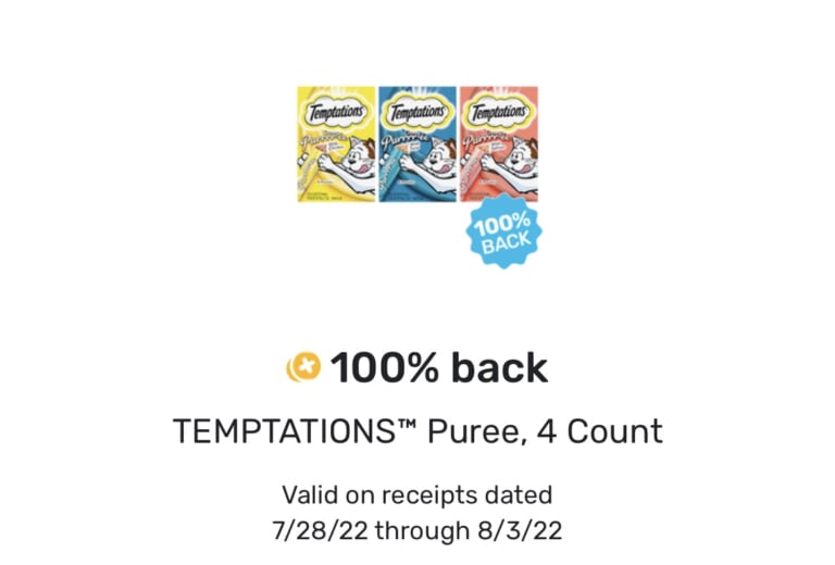 FREE Temptations Puree Cat Treats | Fetch Rewards Deal