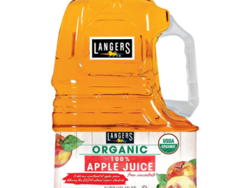 4-Pack Langers 100% Organic Apple Juice as low as $35.56 After Coupon (Reg. $54.76) + Free Shipping! $8.89 per 101.4 Oz Bottle! LOWEST PRICE!