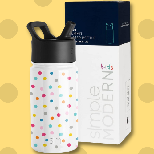 Kids Water Bottle with Straw Lid, 14oz, Polka Play $13.49 (Reg. $17.99) – FAB Ratings! 16,500+ 4.8/5 Stars!