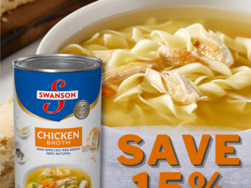 Save 15% on Swanson Broths as low as $3.43 After Coupon (Reg. $5+) + Free Shipping – Perfect To Use As A Flavorful Recipe Base!