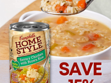 Save 15% on Campbell’s Homestyle Healthy Request Soups as low as $1.85 EACH 18.6 Ounce Can!