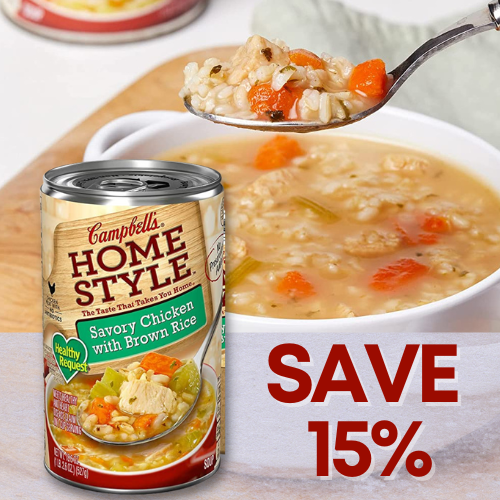 Save 15% on Campbell’s Homestyle Healthy Request Soups as low as $1.85 EACH 18.6 Ounce Can!