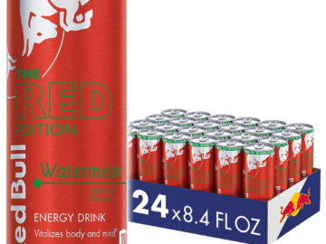 24 Cans Red Bull Watermelon Energy Drink as low as $27.18 After Coupon (Reg. $42) + Free Shipping! $1.13 per 8.4 Fl Oz Can!