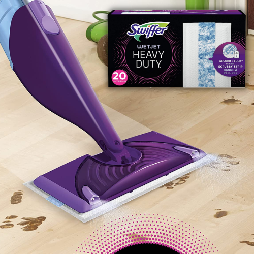 20-Count Swiffer WetJet Heavy Duty Mopping Refill Pads as low as $9.81 After Coupon (Reg. $19) + Free Shipping! 47¢ per Pad!