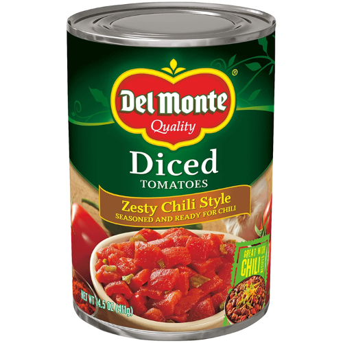 FOUR Del Monte Canned Diced Tomatoes Zesty Chili Style, 14.5 Oz as low as $0.64 EACH After Coupon (Reg. $1.50) + Free Shipping! + Buy 4, Save 5%