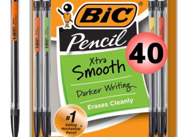 40-Count BIC Xtra-Smooth Medium Point Mechanical Pencils with Erasers $6.24 (Reg. $14) – 16¢ Each!