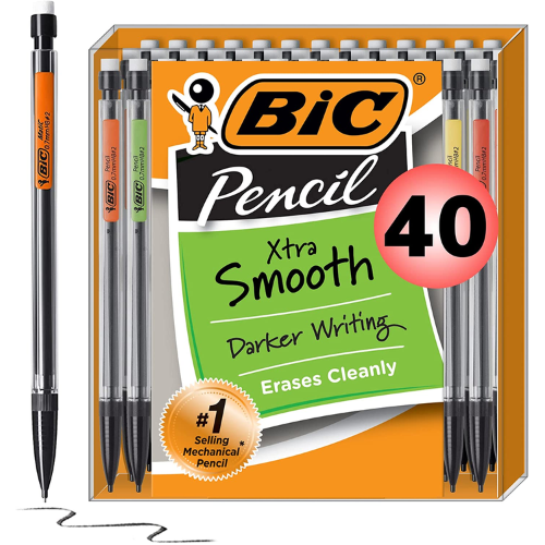 40-Count BIC Xtra-Smooth Medium Point Mechanical Pencils with Erasers $6.24 (Reg. $14) – 16¢ Each!