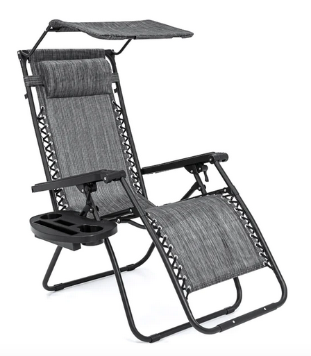 Folding Zero Gravity Chair with Folding Canopy Shade only $47.50 shipped (Reg. $100!)