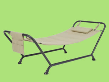 Mainstays Belden Park Hammock with Stand & Pillow $49.97 Shipped Free (Reg. $90) – 3 Colors