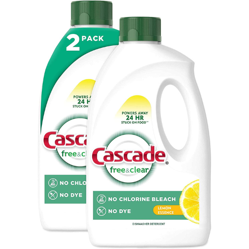 2-Pack Cascade Free & Clear Gel Dishwasher Detergent Liquid Gel, Lemon Essence as low as $6.48 After Coupon (Reg. $15.66) + Free Shipping – $3.24/60oz bottle!