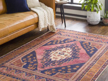 Bring Style Into your Home with this FAB Western Springs Traditional Coral Washable Area Rug Save 10% Off + Free Shipping!