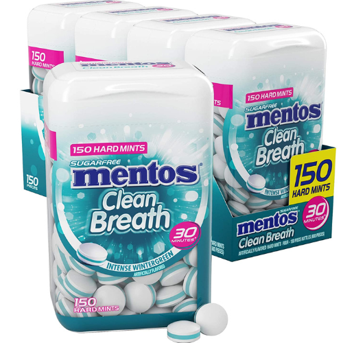 600-Count Mentos Clean Breath Sugarfree Hard Mint, Intense Wintergreen as low as $6.98 After Coupon (Reg. $27.98) + Free Shipping – 1¢ each hard mint!