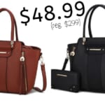 Eliana Vegan Leather Tote Bag for $48.99 (reg. $299)